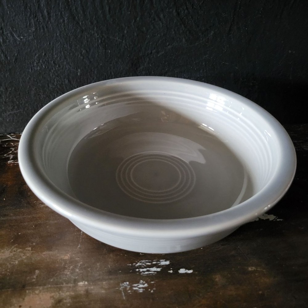 Vintage Fiesta HLC USA Coupe Cereal Medium Bowl Pearl Gray Fiestaware